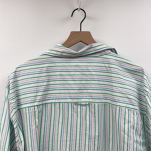 NWOT Aerie Boyfriend Fave Striped Oversized Button-Up Long Sleeve Shirt XXL - Picture 5 of 9